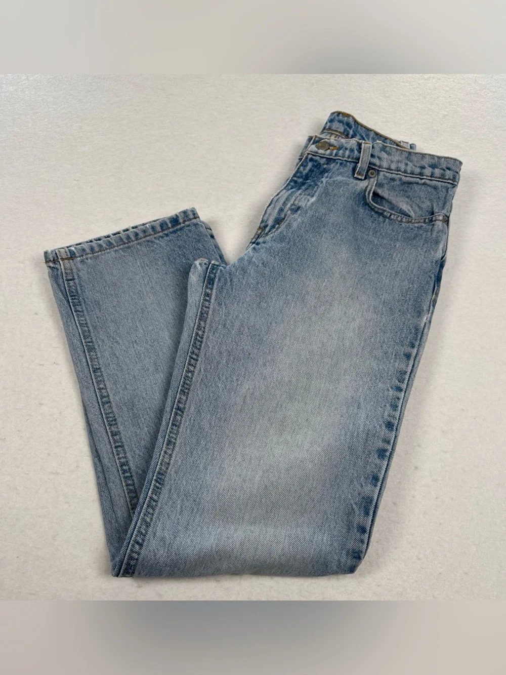 VINTAGE Polo Jeans Co. Ralph Lauren Jeans Womens 4x29 Lt Blue Flag Patch RL 90s - Picture 11 of 11
